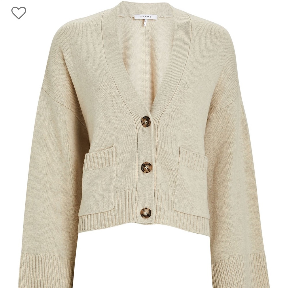FRAME Wool/Cashmere Oatmeal Sweater - XS